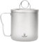 SILVERANT Camping-Tasse aus Titan, doppelwandig, für Kaffee, Tee, 300 ml, doppelwandige Tasse