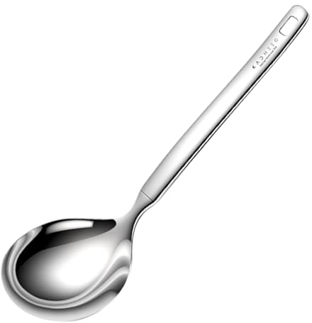 Suppenkelle, langlebiger Suppenlöffel aus 304 Edelstahl, Mehrzweck-Kochlöffel mit Edelstahl, Küchenhelfer, Suppenlöffel für heiße Schokolade, Müsli, Suppen, Kaffee (A)
