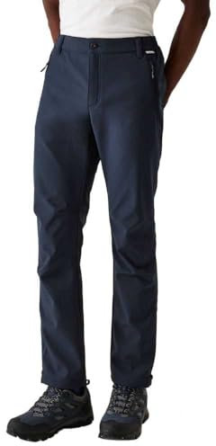 Regatta Men's Geo Softshell Walking Trousers, Waterproof, Windproof, Hardwearing & Multipocketed - Perfect for Outdoors, Hiking, Camping & Trekking Navy