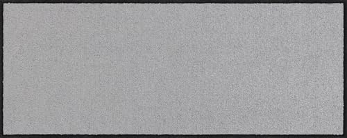 Salonloewe Fussmatte Silbergrau I Schmutzfangmatte & Fußabtreter für Innen 40 x 100 cm