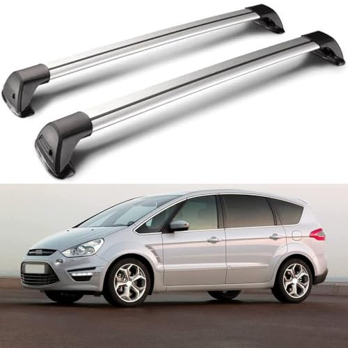 YRCTHEK 2 STK Dachgepäckträger Dachträger Aluminium Dachträger für Ford S-MAX 2006-2015,B