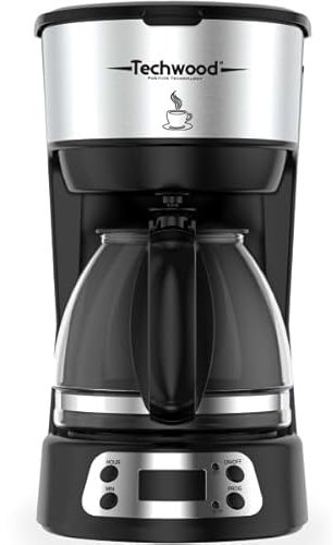 Techwood Cafetière Programmable, Noire