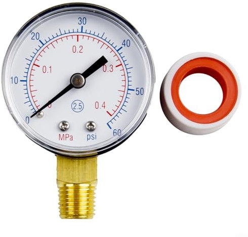 HEBEOT manomètre à montage inférieur, manomètre pour filtres à sable pour et piscine, filtres à Valve de Spa, montage inférieur