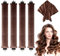 5 Stück Lockenwickler Über Nacht Set, Heatless Curls Band Weicher und Bequemer, Nicht Schädigender Locken Ohne Hitze für Langes Mittleres Haar, Rutschfest Wave Formers Über Nacht (Braun)