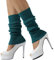 Nanxson Damen Kurz Beinstulpen Gestrickt Stulpen Winter Beinwärmer Legwärmer für Tanz Ballett Yoga 80er Jahre Kostüm Zubehör (A-Blau Grün)