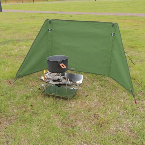 HpLive Parabrezza da campeggio, paravento per fornelli a gas, resistente all'usura, per campeggio, picnic, BBQ(L)