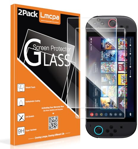 Lmcpa [2 Pezzi] Pellicola Protettiva Compatibile con 2025 Nintendo Switch 2, Vetro Temperato Facile Installazione/Anti-Graffio/Alta Definizione/9H Durezza per 2025 Nintendo Switch 2 Accessori