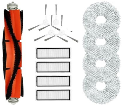 Nilnyvda Compatible Compatible con (Xiaomi Robot Vacuum S20+, S10 Plus, B108GL, B105, B108CN, B113CN) Pieza Accesorio Filtro Cepillo Lateral Principal Mop(Set K)