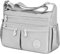 TEUEN Sac Bandoulière Femme Grande Capacité Sac à Main Bandoulière Imperméable en Nylon Messager avec Bandoulieres Réglable et Multi-Poches pour Voyage École Usage Quotidien