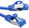 InLine Cable de conexión Cat.6A, S/FTP, TPE (LSZH), CCA, PoE, LAN, Ethernet, cable de red, RJ45 Gigabit, azul, 0,3 m, 72633B