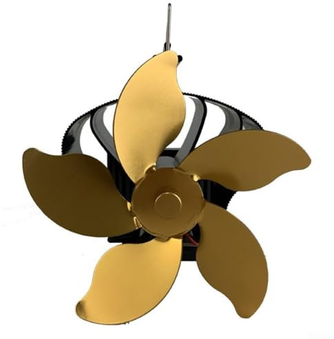 Elegante ventilatore da parete alimentato a calore con 5 pale progettato per una circolazione efficiente dell'aria calda