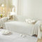 SHANNA Einfarbig Sofa Überwurfdecke 1/2/3/4 Sitzer, Chenille Ganzjährig Nutzbar Sofabezug L Form U Ecksofa Große SofaÜberzug, Vielseitige Sofaüberwurf Couch Überzug Sofa Cover Futonbezug mit Quaste