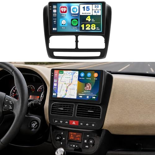 Fuluku 9 Zoll [Incell-Touchscreen] Android 15 Autoradio für FIAT Doblo 2010-2015/Opel Combo 2011-2018 Kabellosem Carplay Android Auto, 4+128G Radio Bluetooth/GPS/Rückfahrkamera/FM/RDS/EQ/WiFi/SWC/UI
