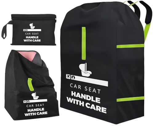 KANGBES Transporttasche Kindersitz Flugzeug: Kindersitz Tasche für Babyschale, Transporttasche Buggy Tasche SchutzhüLle für Kinderwagen Autositz Car Seats，Tragbar, mit Schultergurt