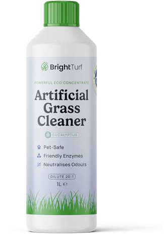BrightTurf Artificial Grass Cleaner for Dogs 1L Makes 20L | Enzyme Pet Urine Odour Eliminator | Astro Turf Fake Lawn Deodoriser | Pet & Child Safe | Made in UK