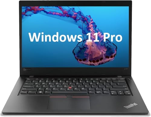Lenovo Thinkpad L480 Laptop Business, 14 FHD(1920x1080) Display, Intel Core i5-8250U 1.6GHz, 16GB RAM, 512GB SSD, Type-C, HDMI, US QWERTY Keyboard, Windows 11 Pro (Renewed)