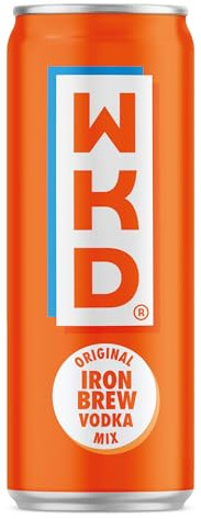 WKD Iron Brew Alcoholic Beverage – 24 × 330ml Cans – 3.4% ABV Fruity Ready-to-Drink, Refreshing Iron Brew Flavour