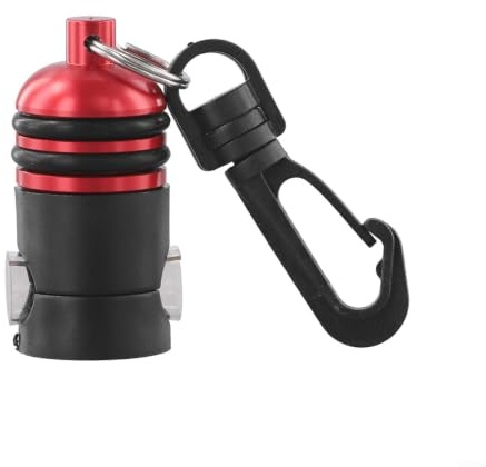 Scuba Regulator Schlauchhalter magnetisch mit verstellbarer Oktopus-Halterung zum Tauchen, mit Edelstahlschnalle und Schnellverschluss-Plastikclip (rot)