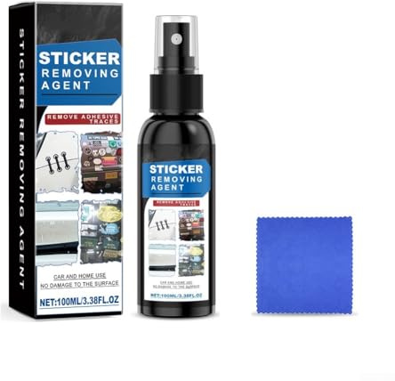 ZWEquipint Aufkleber Kleber Entferner Spray für Auto und Haus, Kraftvoller Reiniger für Etiketten, Klebeband, Fett und Farbe auf Glas, Metall, Kunststoff, Holz und Keramik für Oberflächen, sichere