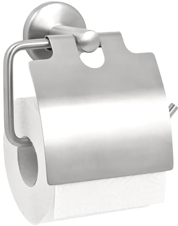 bremermann Bad-Serie Piazza - Toilettenpapierhalter mit Blende, Ersatzrollenhalter, Toilettenpapierrollenhalter, WC-Rollenhalter, Toiletpaper Holder, aus Edelstahl matt