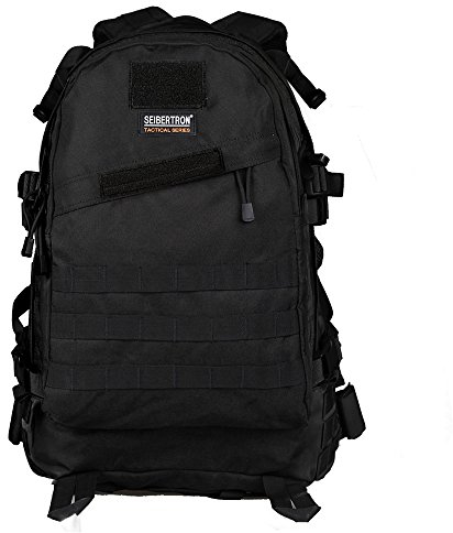 Seibertron Unisex wasserdichte Tasche Laptop Computer Notebook Rucksack Passend bis15.6 Zoll-Laptops,Freizeit Wander Bergsteigen Reisen Sport und Camping Rucksäcke,Regenhülle Beinhaltet Black