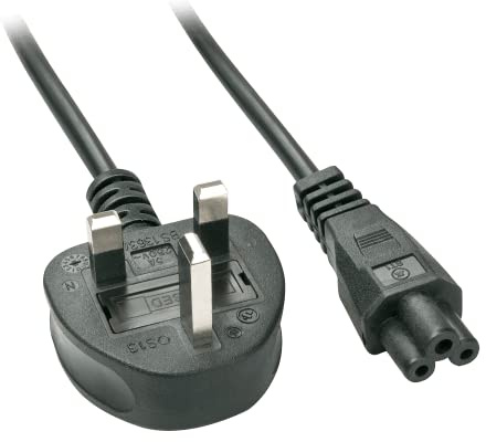 LINDY 30409 2m UK Netzstecker an IEC C5, schwarz