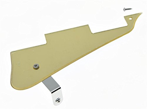 KAISH Gitarren-Pickguard für Epiphone Les Paul mit Chrom-Halterung, verspiegelt, goldfarben
