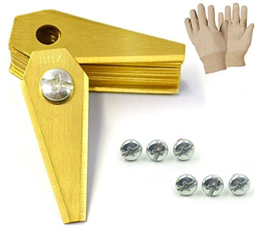 ONVAYA 18 Titan Ersatzmesser für Mähroboter | 1 mm | inkl. GRATIS Handschuhe | Bosch Indego | Rasenmähermesser | Rasentrimmer | Mähroboter Zubehör