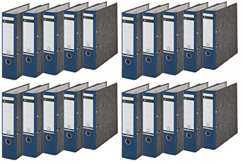 Leitz hochwertiger Ordner 180°, breit | 20er Pack, blau, 1