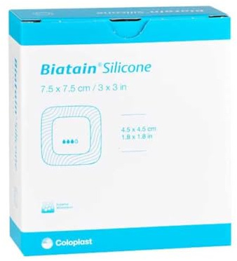 BIATAIN Silicone Schaumverband 7,5x7,5 cm 10 St