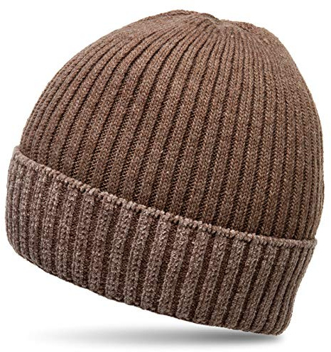 Caspar MU210 Chenille Beanie Fischermütze, Farbe:schlamm, Größe:Einheitsgröße