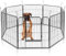 MaxxPet Enclos pour Chien – Parc à Chiot Métal - Enclos Lapin – Pliable avec 8 Panneaux – 80x80 cm - Parc Chat - Clôture pour Intérieur et Extérieur - 210cm - Noir