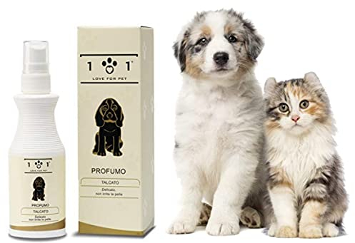 Parfüm-Spray für Hunde und Katzen - Natürlicher Talkum-Duft - Respektiert Geruchs- und Hautempfindlichkeit - Reizt Haut und Schleime nicht - Linea 101, 100ml