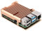 ZkeeShop Aluminum Case Alloy Armor with Cooling Heatsink Dual Fan Compatible for Raspberry Pi 4 Model B (Not Include Raspberry Pi Board) (Gold Without fan)
