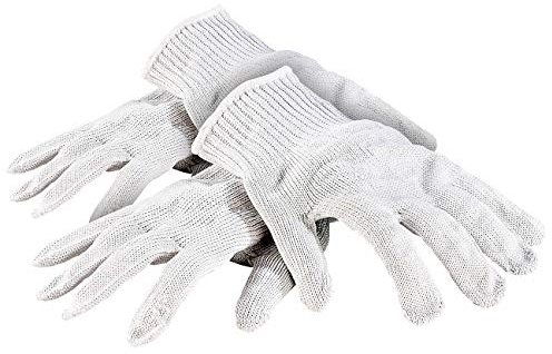 AGT Schnittfeste Handschuhe: 2 Paar Nylon-Stahl-Handschuhe mit Schnittschutz (Stahlhandschuhe, Schnitt-Handschuhe Küche, Arbeitshandschuhe)