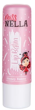 Miss Nella HONEY BUNNY Hypoallergenic children Lip Balm, Non Toxic Make Up for kids, perfect for those with sensitive skin.