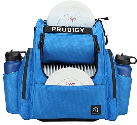 Prodigy Disc BP-2 V3 Disc Golf Backpack - Frisbee Golf Bag Organizer - Holds 26+ Discs Plus Storage - Tear and Water Resistant - Pro Quality Bag for Disc and Frisbee Golf (Blue)