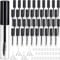 40 Pieces 10 ml Empty Mascara Tubes Eyelash Wand Refillable Clear Bottles Eyelash Cream Container Bottle with 4 Pieces Transparent Funnels Transferring Castor Oil for DIY Cosmetics, Black, 44 Piece