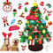 Albero di Natale in Feltro per Bambini, 3.5 Ft DIY Albero Natale Feltro Con 34 Staccabili Ornamenti, per Regali Di Natale Party Decorazioni Da Parete Per Porte