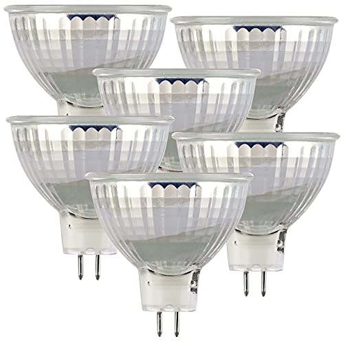 Luminea 3 LED: 6er-Set LED-Glas-Spot, GU5.3, 6W (ersetzt 40W), 500lm, 3000K, warmweiß (LED Spot 3, Gu5.3 LED-Beleuchtung, Deckenlampe)