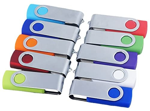 Paquete de 10/50/100 unidades de 32 GB, 16 8 GB, 4 GB, 2 GB, 1 GB, 64 MB, USB giratorio, memoria USB (2 GB, 50 unidades)