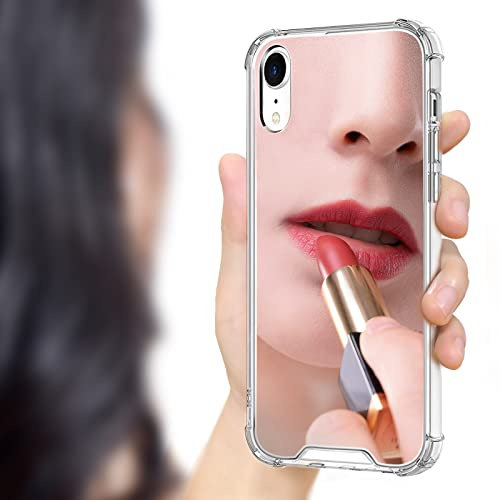 Cavdycidy Compatible with iPhone Xr Mirror Case for Women,Acrylic Mirror Phone Case That Can Be Used for Outdoor Makeup for Girl Who Love Beauty(Classic Mirror)