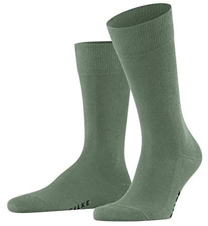 FALKE Herren Socken Family M So Baumwolle einfarbig 1 Paar, Grün Sage 7538, 39-42