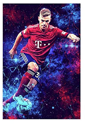 ZHONGZ Joshua Kimmich Sportposter Sternkunst 2 Leinwandposter Wandkunst Dekor Druck Bild Gemälde für Wohnzimmer Schlafzimmer Dekoration Rahmen: 50 x 75 cm