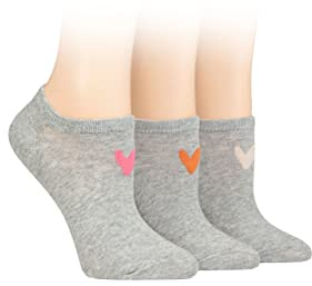 Caroline Gardner Ladies Patterned Cotton Trainer Socks Pack of 3
