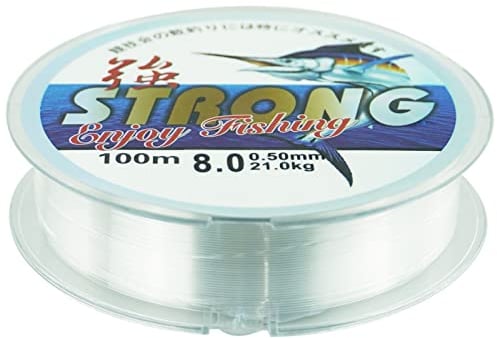 SZCXDKJ Lenza da pesca da 100 metri, monofilamento da 0,5 mm, in nylon trasparente, forte tensione