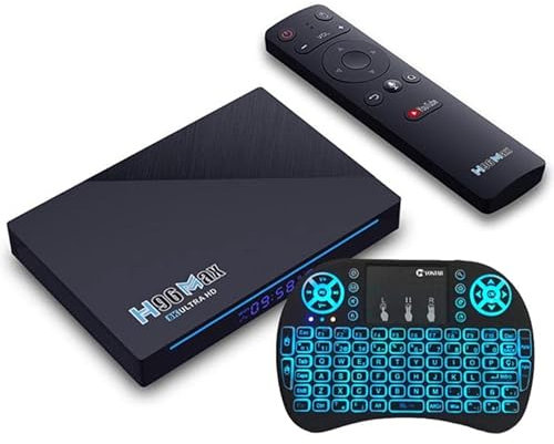 AMITVA Android 11.0 TV Box, H96 MAX Smart TV Box RK3566 Quad-Core 4K/8K/1000M LAN/1080PUSB 3.0/H.265/WIFI 2.4G/5G BT 4.0 Android TV Box Reproductor Multimedia,8gb+64gb