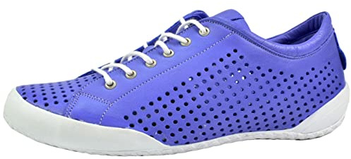 Andrea Conti Damen Schnürschuh Leder Halbschuh Sommerfarbe weich leicht 0345767, Größe:39 EU, Farbe:Lila
