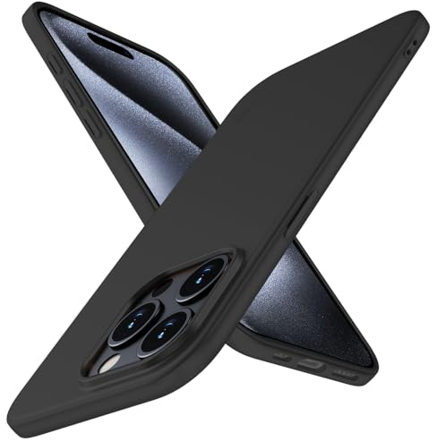 X-level Cover per iPhone 15 Pro, Silicone TPU Ultra Slim Ultra Sottile e Anti-Graffio Protezione in Morbida Custodia per iPhone 15 Pro Anti Scivolo (6,1 Pollici) - Nero