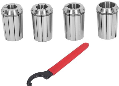 4PCS OZ25 Spannzangen-Set mit Schraubenschlüssel, Federstahl-Schneidzangen-Set, Durchmesser 16, 18, 20, 25, Zum Fräsen, Gewindeschneiden, Gravieren